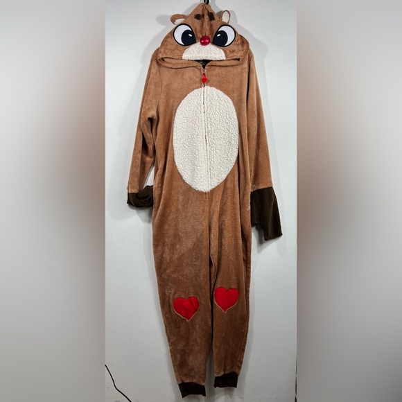 Rudolph Reindeer Onesie with Red Details - Picture 16 of 16